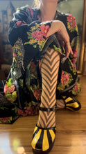 Load image into Gallery viewer, Amazing 1970's vintage black floral angel sleeve dress