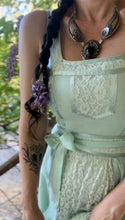 Load image into Gallery viewer, 1970’s Vintage Green Voile Sundress by Candi Jones