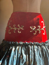 Load image into Gallery viewer, Incredible Handmade Vintage Calico and Velveteen Ruffle Skirt
