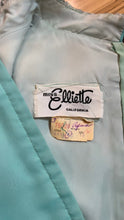 Load image into Gallery viewer, 1960’s Vintage Aqua Blue Chiffon and Lace Dress by Miss Elliette of California