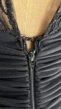 Load image into Gallery viewer, Amazing 1980’s Vintage Black Draped and Ruched Mermaid Dress