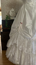 Load image into Gallery viewer, Spectacular 1980’s Vintage White Lace and Chiffon Mesh Dream Dress