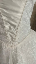Load image into Gallery viewer, Stunning 1980’s Vintage White Satin and Tiered Lace Dream Dress
