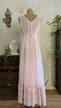 Load image into Gallery viewer, Beautiful 1970's vintage Pale Pink Chiffon Nightgown by Intime of California