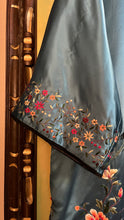 Load image into Gallery viewer, Deadstock Embroidered Blue Silk Chinese Robe