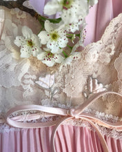 Load image into Gallery viewer, Exquisite 1970’s vintage pink pleated peignoir nightgown and robe by Lucie Ann