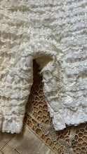 Load image into Gallery viewer, Darling 1970’s vintage white ruffle long leg bloomer panties by Gladmate