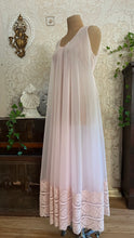 Load image into Gallery viewer, Beautiful 1970's vintage Pale Pink Chiffon Nightgown by Intime of California