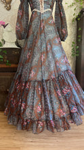 Load image into Gallery viewer, Rare 1960's vintage Black Label Paisley Floral Nylon Chiffon Gunne Sax