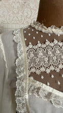 Load image into Gallery viewer, 1970’s vintage ivory voile and lace midi Gunne Sax dress
