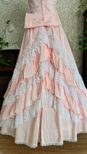 Load image into Gallery viewer, 1980’s Vintage Pink Lace and Taffeta Strapless Dream Dress