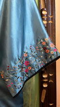 Load image into Gallery viewer, Deadstock Embroidered Blue Silk Chinese Robe