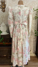 Load image into Gallery viewer, 1980’s vintage Ivory Rose Print Laura Ashley dress