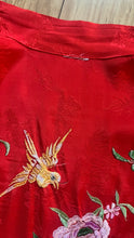 Load image into Gallery viewer, Perfect Red Floral Jacquard Embroidered Bird and Flower Robe