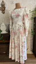 Load image into Gallery viewer, 1980’s vintage Ivory Rose Print Laura Ashley dress