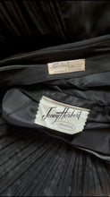 Load image into Gallery viewer, Darling 1950’s Vintage Little Black Pleated Chiffon Dress by Jonny Herbert