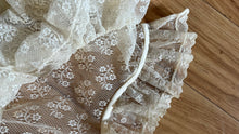 Load image into Gallery viewer, Ethereal Homemade 1970’s Vintage Sheer Ivory Lace Gunne Dress