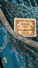 Load image into Gallery viewer, Rare and spectacular Teal Calico 1970’s Vintage Gunne Sax Dress