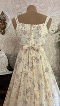 Load image into Gallery viewer, Sweet 1970's vintage blue garden calico Gunne Sax midi sundress