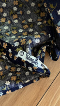 Load image into Gallery viewer, Incredible 1970’s Vintage Navy Blue Calico and velveteen Gunne Sax Maxi Sundress