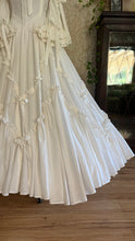 Load image into Gallery viewer, Fairytale 1984 Vintage Off the Shoulder White Cotton Bridal Gown by Laura Ashley