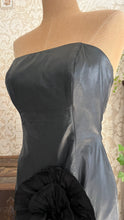 Load image into Gallery viewer, Gorgeous 1980’s Vintage Black Leather Tiered Wiggle Dress