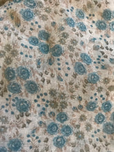 Load image into Gallery viewer, 1970’s Vintage Blue Rose Print Gunne Sax Dress