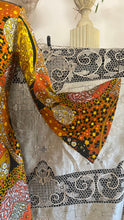 Load image into Gallery viewer, Psychedelic 1960’s Vintage Floral Patchwork Print Barkcloth Mini Dress Paradise Hawaii of Honolulu