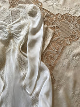 Load image into Gallery viewer, Breathtaking 1930’s Vintage Dove White Sheer Bridal Dress with Train