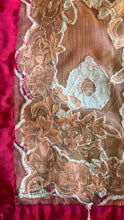 Load image into Gallery viewer, Homemade jeweled ombre pink silk chiffon and fuscia velvet robe