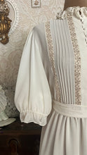 Load image into Gallery viewer, 1970's Vintage Bonnie Strauss Bone White Chiffon Secretary Dress