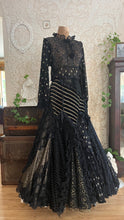 Load image into Gallery viewer, Outrageous 1970’s 1980’s Vintage Black and Gold Italian Dress