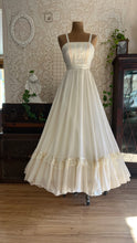 Load image into Gallery viewer, 4 Matching Unworn Deadstock 1970’s Vintage Ivory Voile Gunne Sax Sundresses