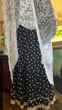 Load image into Gallery viewer, Unusual 1980’s Vintage Calico Double Layer Yoked Skirt by Jessica McClintock
