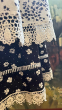 Load image into Gallery viewer, Unusual 1980’s Vintage Calico Double Layer Yoked Skirt by Jessica McClintock