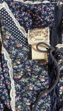Load image into Gallery viewer, Darling 1970's vintage blue garden calico Gunne Sax midi sundress