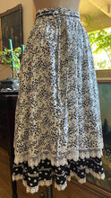 Load image into Gallery viewer, Unusual 1980’s Vintage Calico Double Layer Yoked Skirt by Jessica McClintock