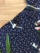 Load image into Gallery viewer, Darling Navy Blue Calico Gunne Sax Dress