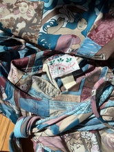 Load image into Gallery viewer, Mucha Print 1970’s Vintage Tie Bust Halter Dress