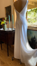 Load image into Gallery viewer, Elegant 1980’s Vintage White Satin Bias Slip Dress