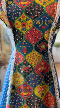 Load image into Gallery viewer, 1970’s Vintage Patchwork Print Calico Pinafore Dress by Levoy’s