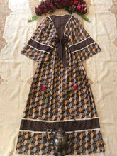 Load image into Gallery viewer, 1970’s vintage patchwork calico kimono dress by Young Innocent