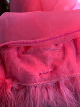 Load image into Gallery viewer, 1970’s Vintage Pink Chiffon and Marabou Peignoir Set by Intime of California