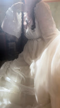 Load image into Gallery viewer, Dreamy 1970’s vintage Ivory Swiss Dot Voile Gunne Sax dress