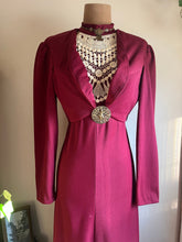 Load image into Gallery viewer, 1970’s Vintage Burgundy and Cream 2 Piece Halter Sundress and Jacket
