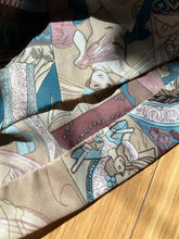 Load image into Gallery viewer, Mucha Print 1970’s Vintage Tie Bust Halter Dress