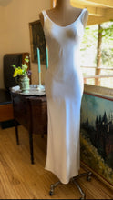 Load image into Gallery viewer, Elegant 1980’s Vintage White Satin Bias Slip Dress