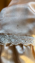 Load image into Gallery viewer, Stunning 1970’s Vintage Peach Liquid Satin and Lace Dress by Gunne Sax