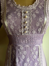 Load image into Gallery viewer, 1970's vintage Hand Dyed Purple Gunne Sax maxi dress