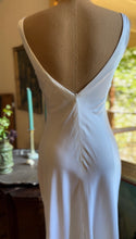 Load image into Gallery viewer, Elegant 1980’s Vintage White Satin Bias Slip Dress